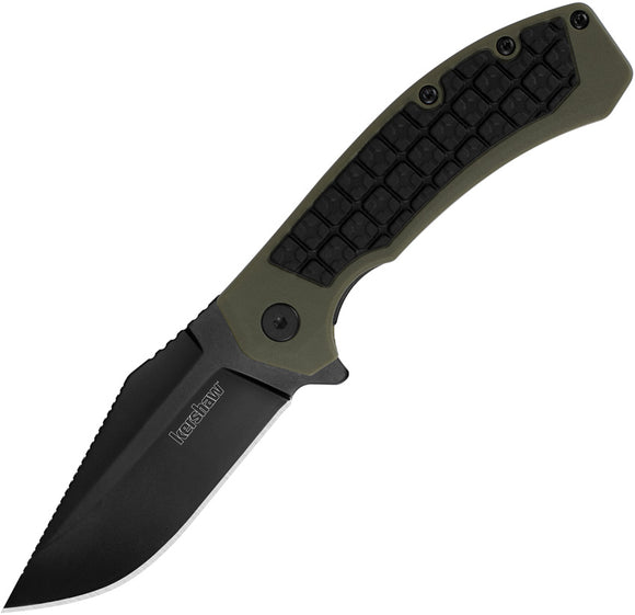 Kershaw Faultline Linerlock Black & Green GFN Folding 8Cr13 Pocket Knife 8760X