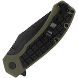 Kershaw Faultline Linerlock Black & Green GFN Folding 8Cr13 Pocket Knife 8760X