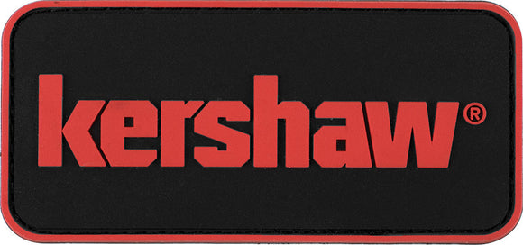 Kershaw Logo PVC Black & Red Hat Clothing Accessory Patch Decal KSPATCH17