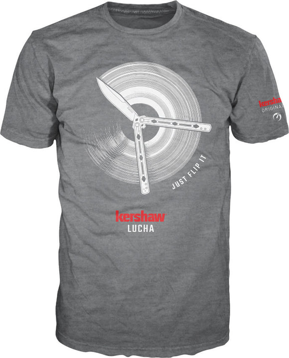 Kershaw Lucha Grey Large Cotton T-Shirt (L)