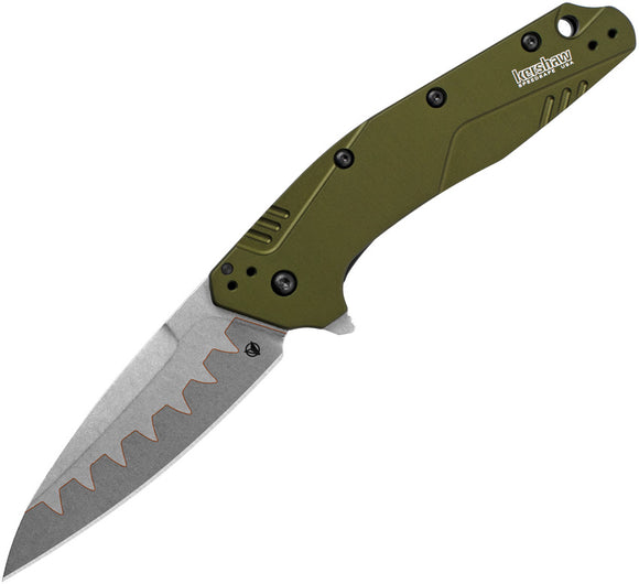 Kershaw Dividend Composite Linerlock A/O Green Folding Pocket Knife X1812OLCBB