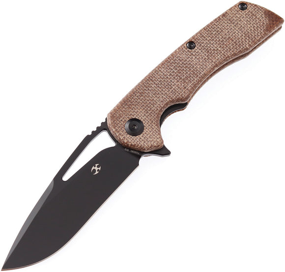 Kansept Knives Kyro Framelock Brown Folding Knife 1001b1