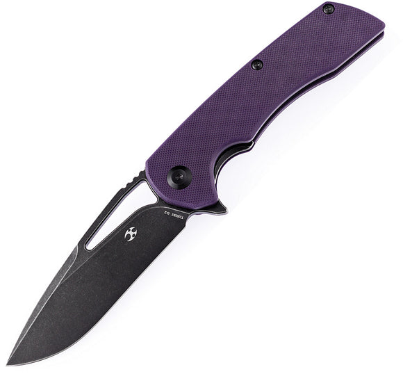 Kansept Knives Kryo Pocket Knife Framelock Purple G10 Folding D2 Steel T1001B3