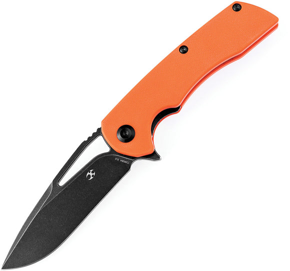Kansept Knives Kryo Pocket Knife Framelock Orange G10 Folding D2 Steel T1001B4
