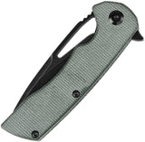 Kansept Knives Kryo Linerlock Green Micarta Folding 12C28N Drop Pt Knife T1001M2