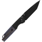 Kansept Knives Warrior Knife Blue G10 & Aluminum Folding D2 Steel Tanto T1005T1