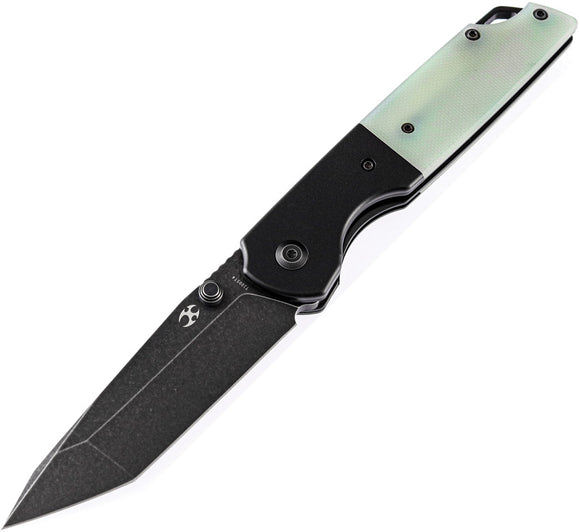 Kansept Knives Warrior Knife Jade G10 & Aluminum Folding D2 Steel Tanto T1005T4