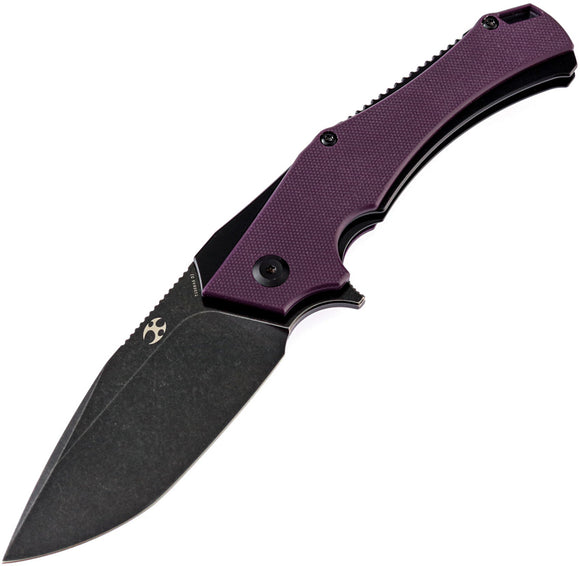 Kansept Knives Hellx Linerlock Purple/Black Stainless/G10 Folding Knife 1008A6