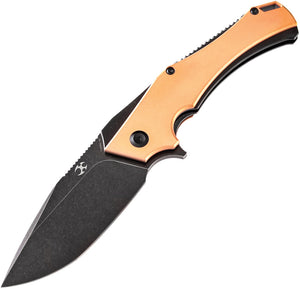 Kansept Knives Hellx Framelock Stainless/Copper Folding D2 Steel Knife 1008C1