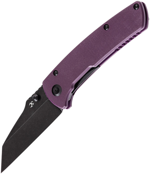 Kansept Knives Main Street Linerlock Purple G10 Folding 154CM Knife 1015A6