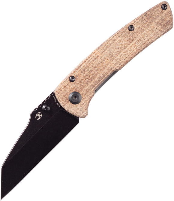 Kansept Knives Main Street Knife Linerlock Brown Micarta Folding 154CM T1015A7
