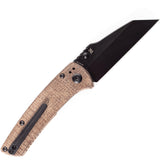 Kansept Knives Main Street Knife Linerlock Brown Micarta Folding 154CM T1015A7