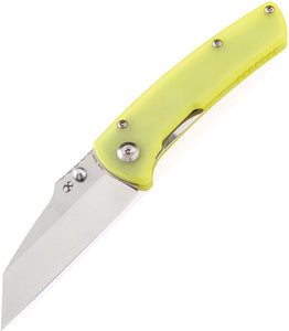 Kansept Knives Main Street Linerlock Yellow G10 Folding 154CM Knife 1015B3