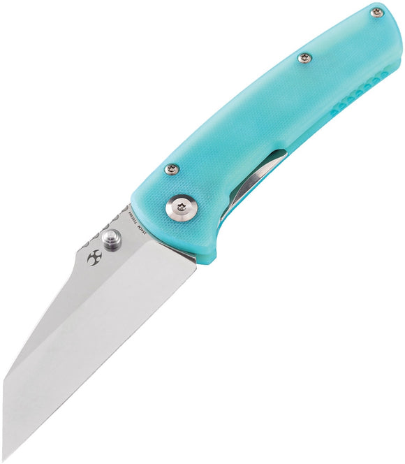 Kansept Knives Main Street Linerlock Blue G10 Folding 154CM Pocket Knife 1015B4