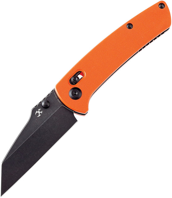 Kansept Knives Main Street Crossbar Lock Orange G10 Folding 154CM Knife T1015V2