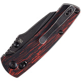 Kansept Knives Main Street Crossbar Lock Black & Red G10 Folding Knife T1015V5