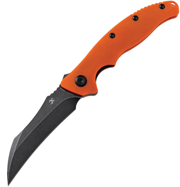 Kansept Knives Copperhead Orange Linerlock Folding Knife 1017a2