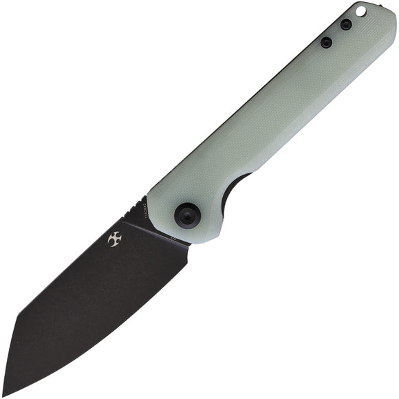 Kansept Knives Pocket Knife Bulldozer Linerlock Jade G10 Folding D2 Steel 1028A2