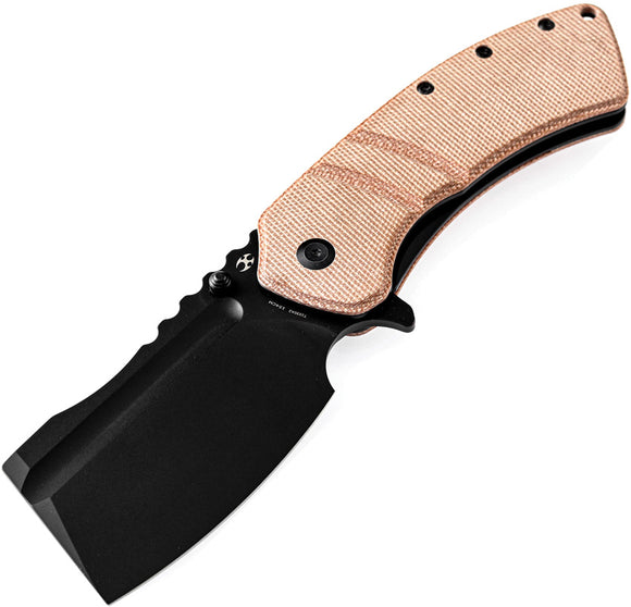 Kansept Knives XL Korvid Linerlock Micarta Folding 154CM Cleaver Knife 1030A2