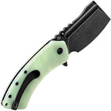 Kansept Knives XL Korvid Linerlock Jade G10 Folding 154CM Cleaver Knife 1030A3