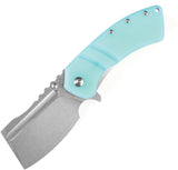 Kansept Knives XL Korvid Pocket Knife Linerlock Blue G10 Folding 154CM 1030A7