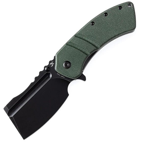 Kansept Knives XL Korvid Linerlock Green Micarta Folding 154CM Pocket Knife T1030B4