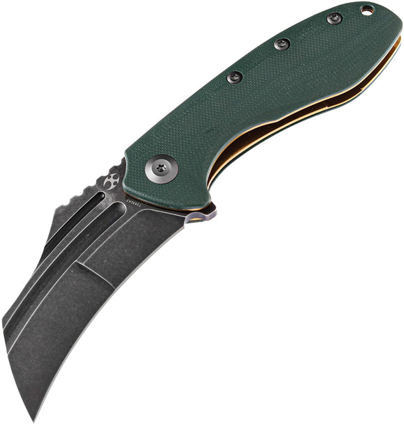 Kansept Knives KTC3 Pocket Knife Linerlock Green G10 Folding 154CM Blade 1031A2