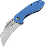 Kansept Knives KTC3 Pocket Knife Linerlock Blue G10 Folding 154CM Blade 1031A3