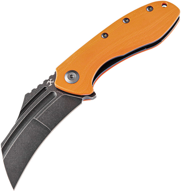 Kansept Knives KTC3 Pocket Knife Linerlock Orange G10 Folding 154CM Blade 1031A4