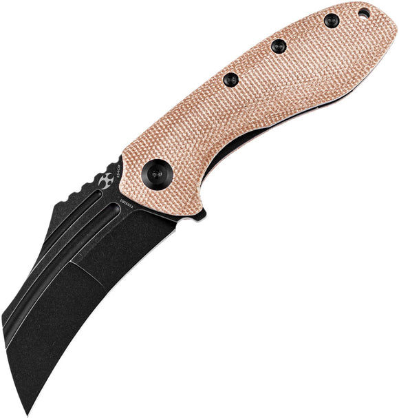 Kansept Knives KTC3 Pocket Knife Linerlock Brown Micarta Folding 154CM 1031B2