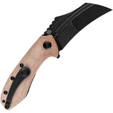 Kansept Knives KTC3 Pocket Knife Linerlock Brown Micarta Folding 154CM 1031B2