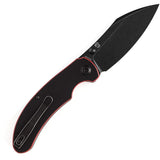 Kansept Knives Nesstreet Linerlock Black & Red G10 Folding 154CM Knife T1039A2