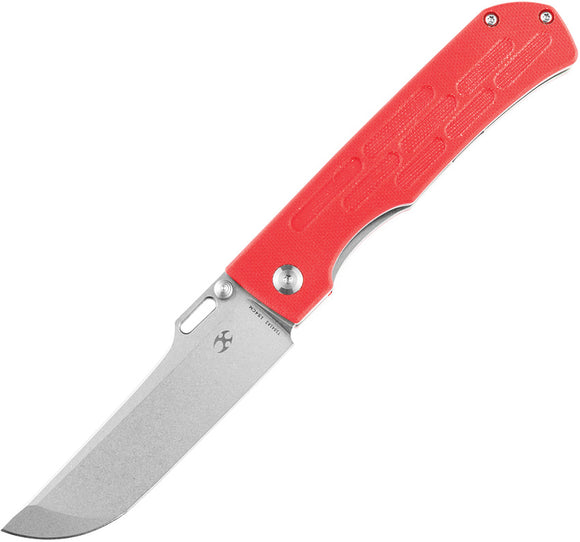 Kansept Knives Reedus Pocket Knife Linerlock Red G10 Folding 154CM Blade 1041A2