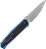 Kansept Knives Integra Linerlock Black & Blue G10 Folding 154CM Knife T1042A1