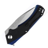 Kansept Knives Mini Hellx Pocket Knife Linerlock Blk/Blue G10 Folding D2 2008A1