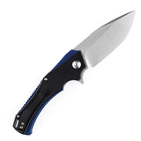 Kansept Knives Mini Hellx Pocket Knife Linerlock Blk/Blue G10 Folding D2 2008A1