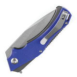 Kansept Knives Mini Hellx Pocket Knife Linerlock Blue/Gray G10 Folding D2 2008A3