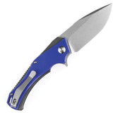 Kansept Knives Mini Hellx Pocket Knife Linerlock Blue/Gray G10 Folding D2 2008A3