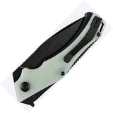 Kansept Knives Mini Hellx Pocket Knife Linerlock Blk/Jade G10 Folding D2 2008A4