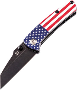 Kansept Knives Little Main Street Linerlock American Flag Folding Knife 2015F