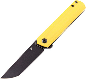 Kansept Knives Foosa Slip Joint Yellow G10 Folding 154CM Stainless Knife T2020T6