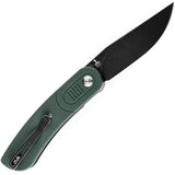 Kansept Knives Reverie Pocket Knife Linerlock Green G10 Folding 154CM T2025A2