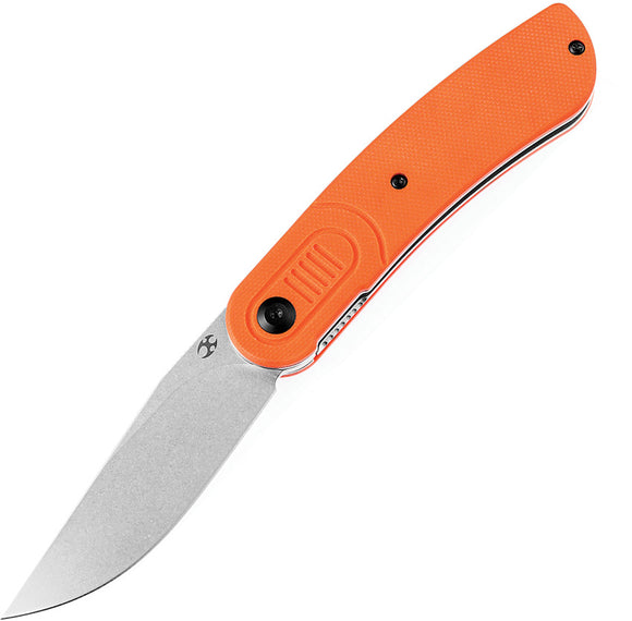 Kansept Knives Reverie Pocket Knife Linerlock Orange G10 Folding 154CM T2025A3