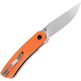 Kansept Knives Reverie Pocket Knife Linerlock Orange G10 Folding 154CM T2025A3