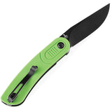 Kansept Knives Reverie Pocket Knife Linerlock Green G10 Folding 154CM T2025A4