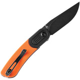 Kansept Knives Reverie Linerlock Orange & Black G10 Folding 154CM Knife T2025B3