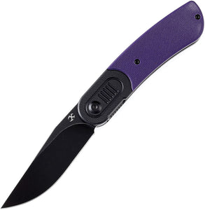 Kansept Knives Reverie Linerlock Black & Purple G10 Folding 154CM Knife T2025B5