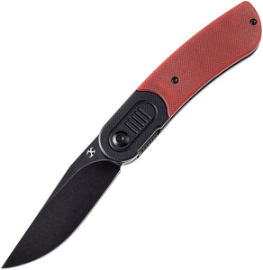 Kansept Knives Reverie Linerlock Black & Red G10 Folding 154CM Knife T2025B6