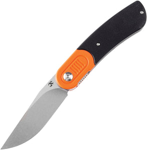 Kansept Knives Reverie Linerlock Black & Orange G10 Folding 154CM Knife T2025B8