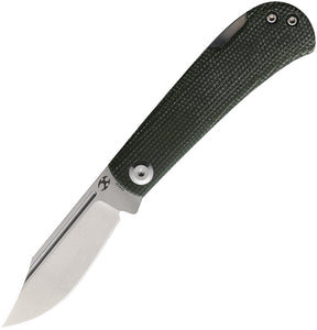 Kansept Knives Wedge Lockback Green Micarta Folding 154CM Pocket Knife T2026B4